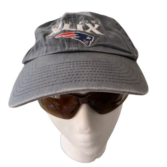 New England Patriots Cap 47' Brand Super Bowl XLIX 49 Adjustable Cap VTG Gray - Picture 2 of 9